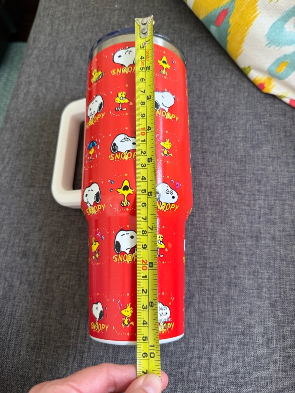 Snoopy Red Stainless Travel Mug with Handle - Picture 8 of 13